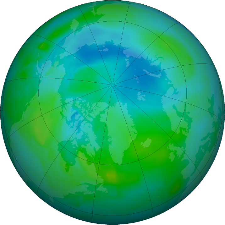 Arctic ozone map for 18 August 2011